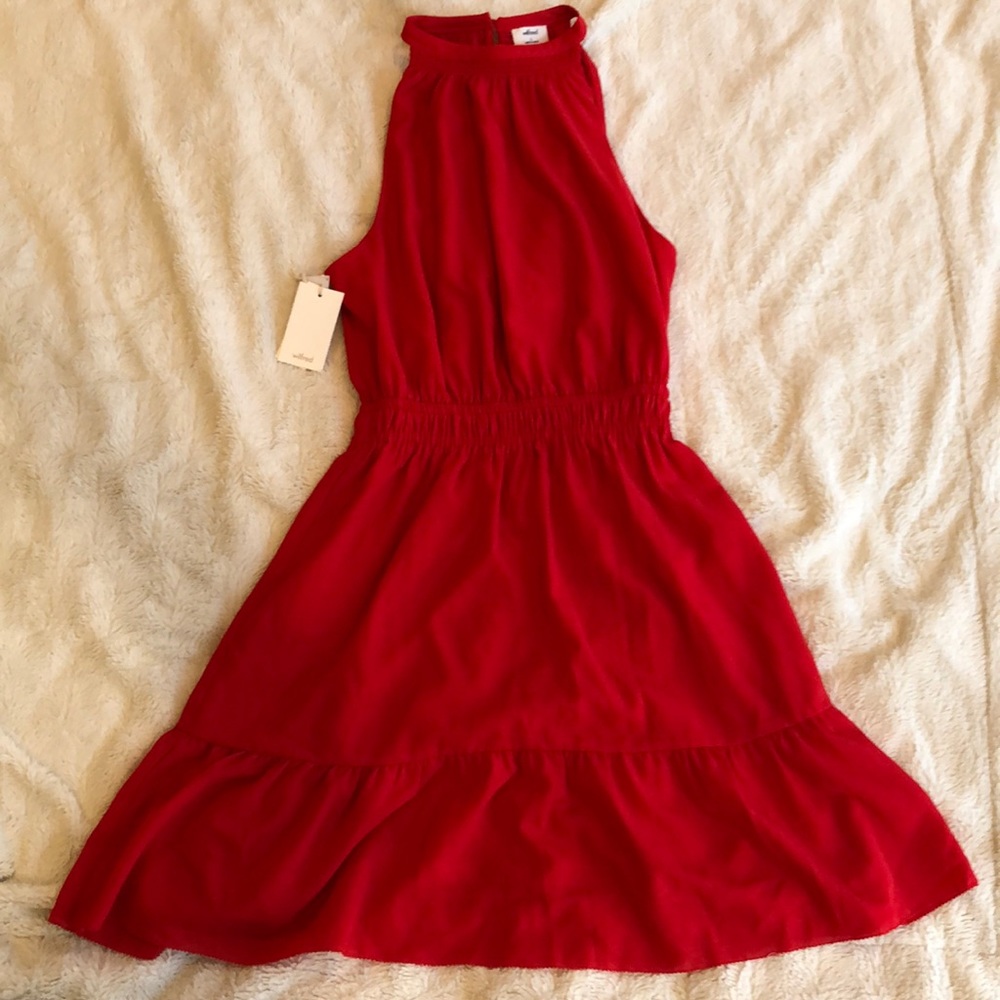 Small Wilfred red mini halter dress NWT